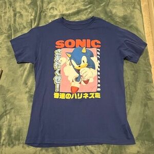 SONIC THE HEDGEHOG Boys Blue Graphic Tee